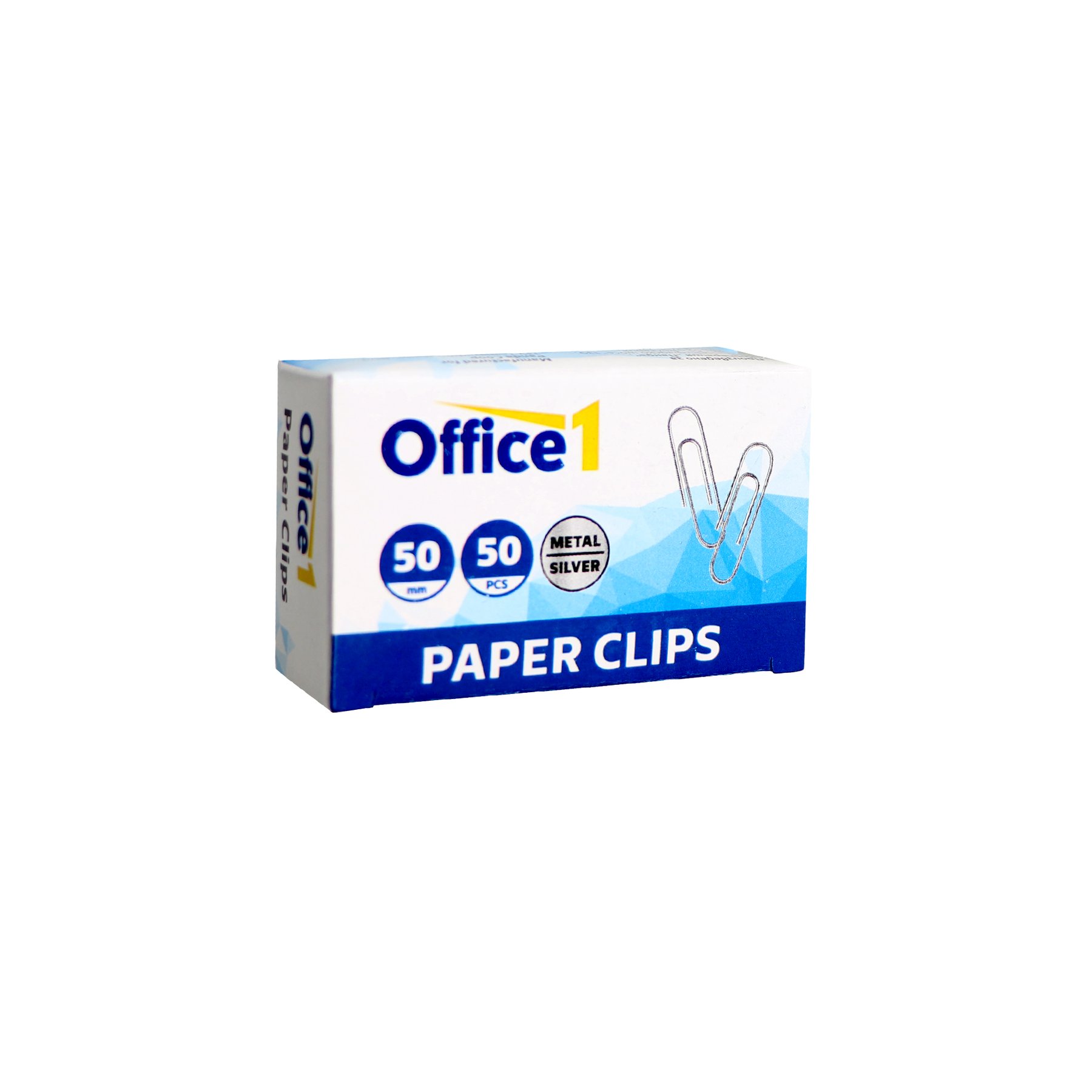 Office 1 Paper Clips, 50 mm, 50 pcs