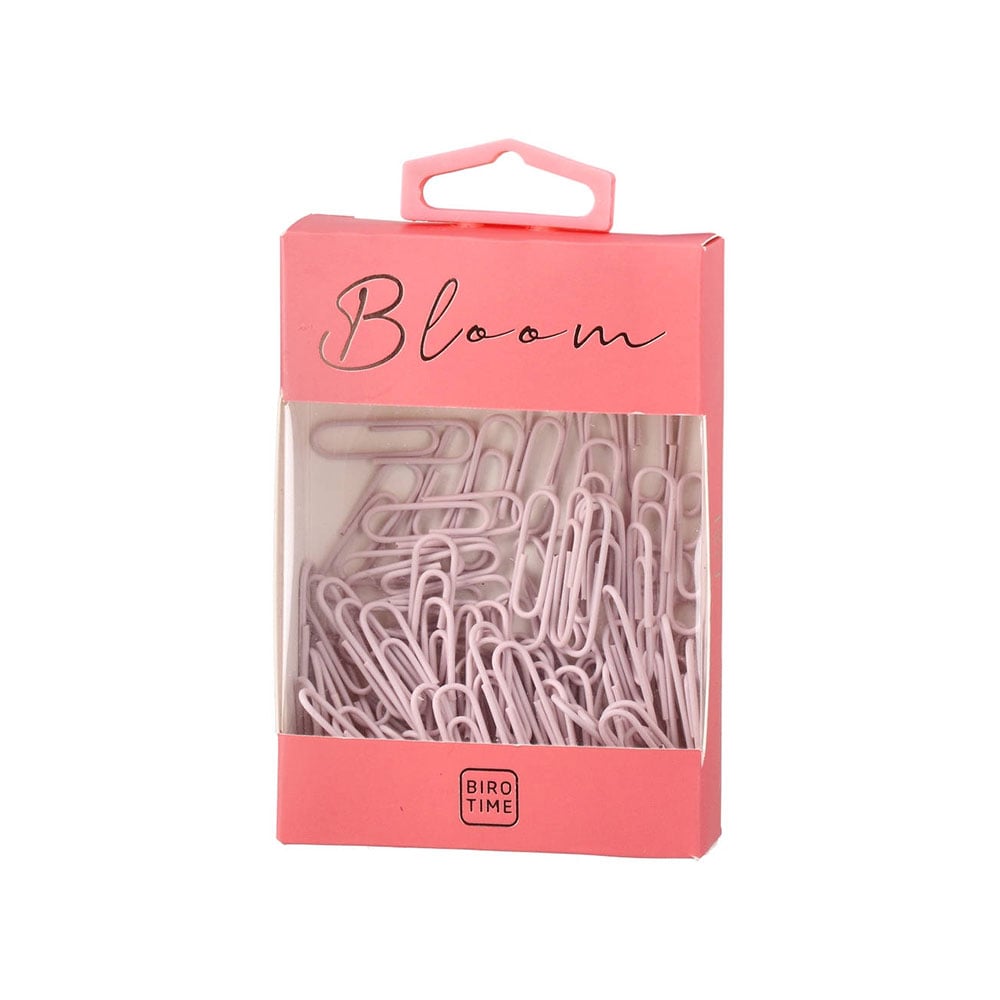 Biro Time Angelite Paper Clips, 28 mm, pink, 100 pcs