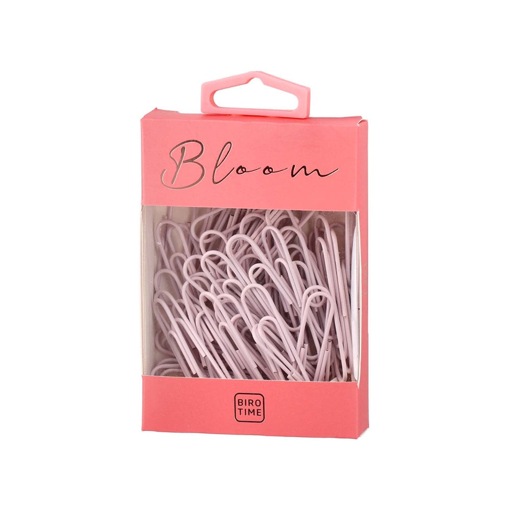 Biro Time Fluorite Paper Clips, 50 mm, pink, 100 pcs