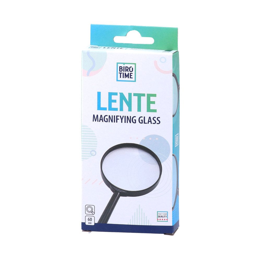 Biro Time Lente Magnifying Glass, with handle, 60 mm