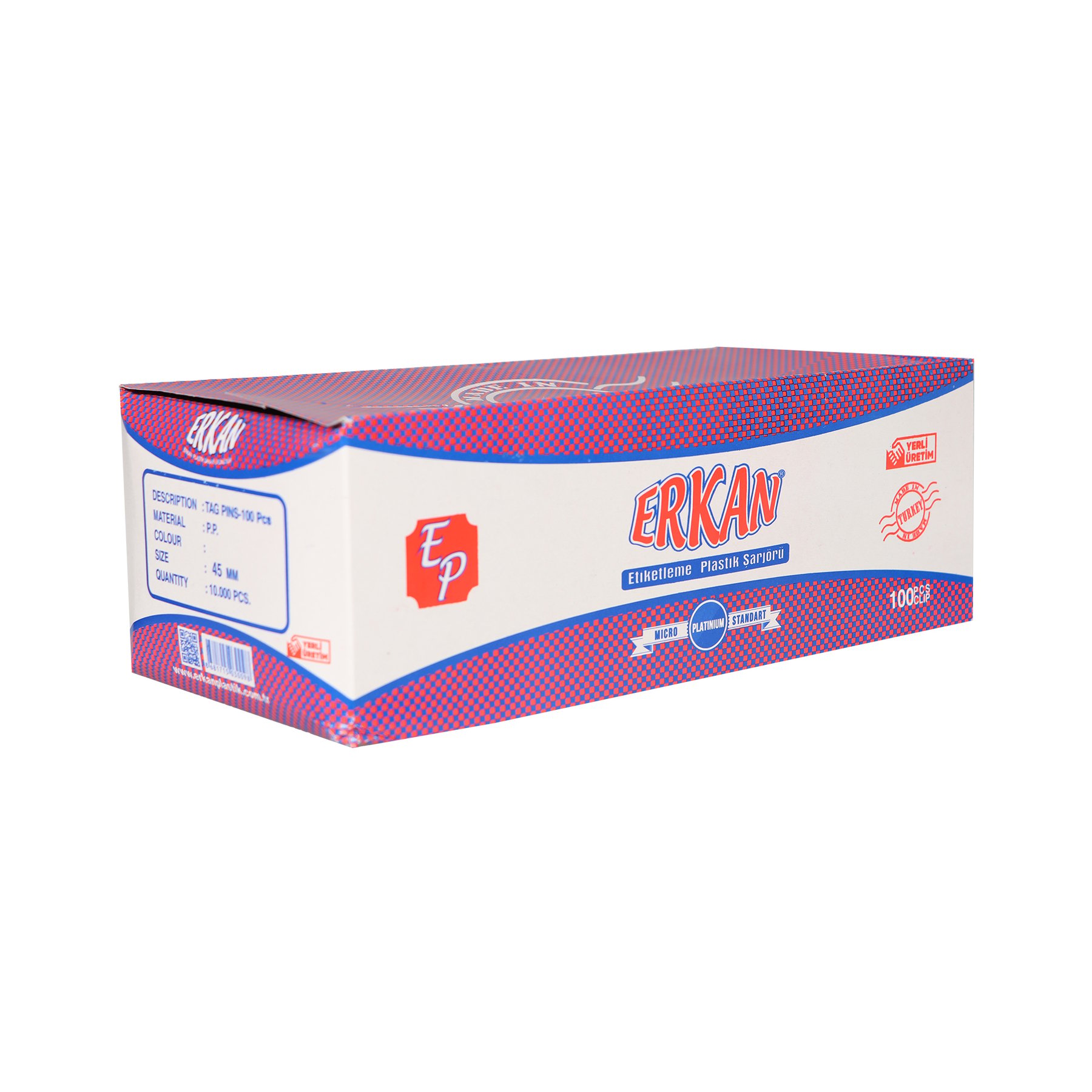 Tag Gun Fasteners, PVC, 45 mm, 10000 pcs