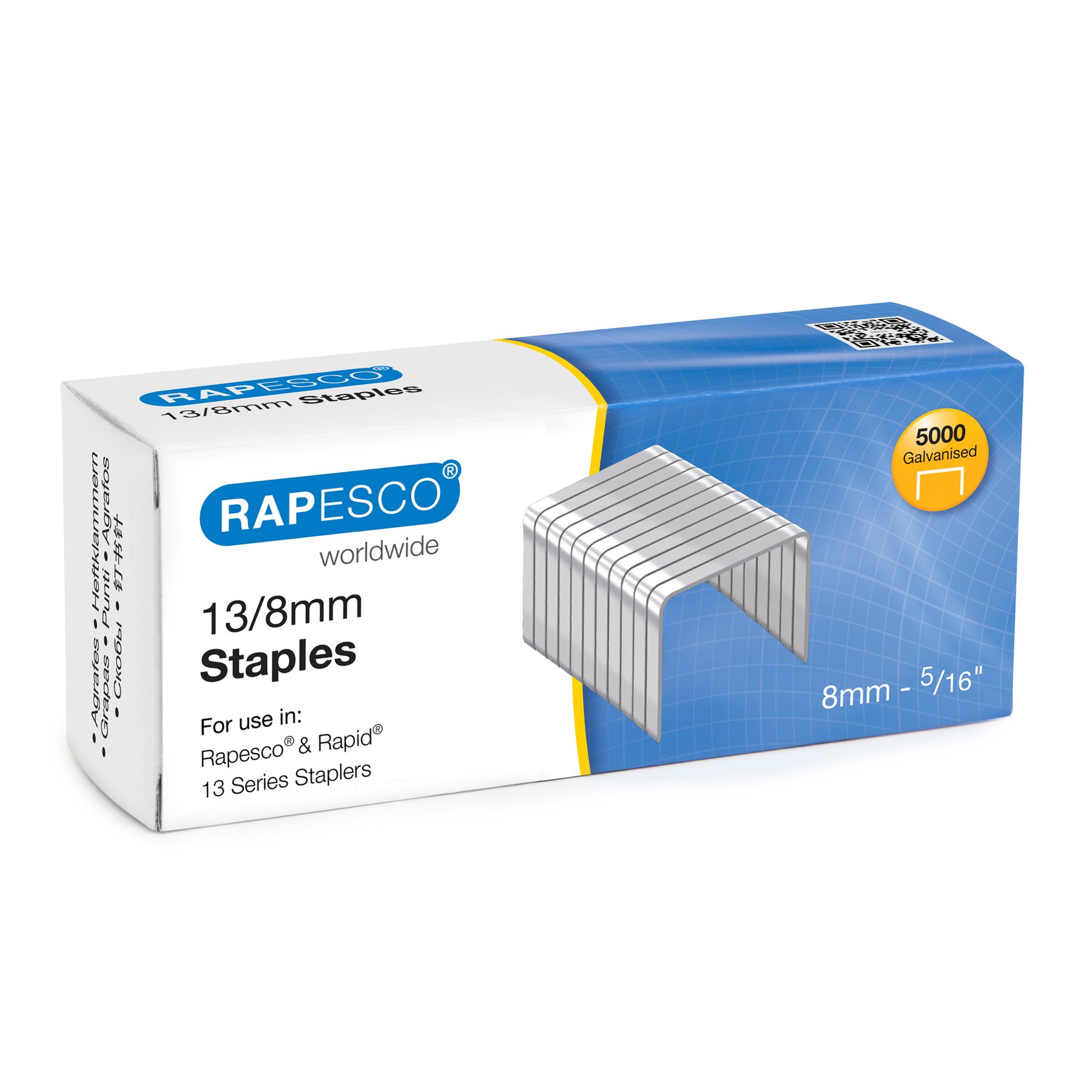 Rapesco Staples, size 13/8 mm, 5000 pieces