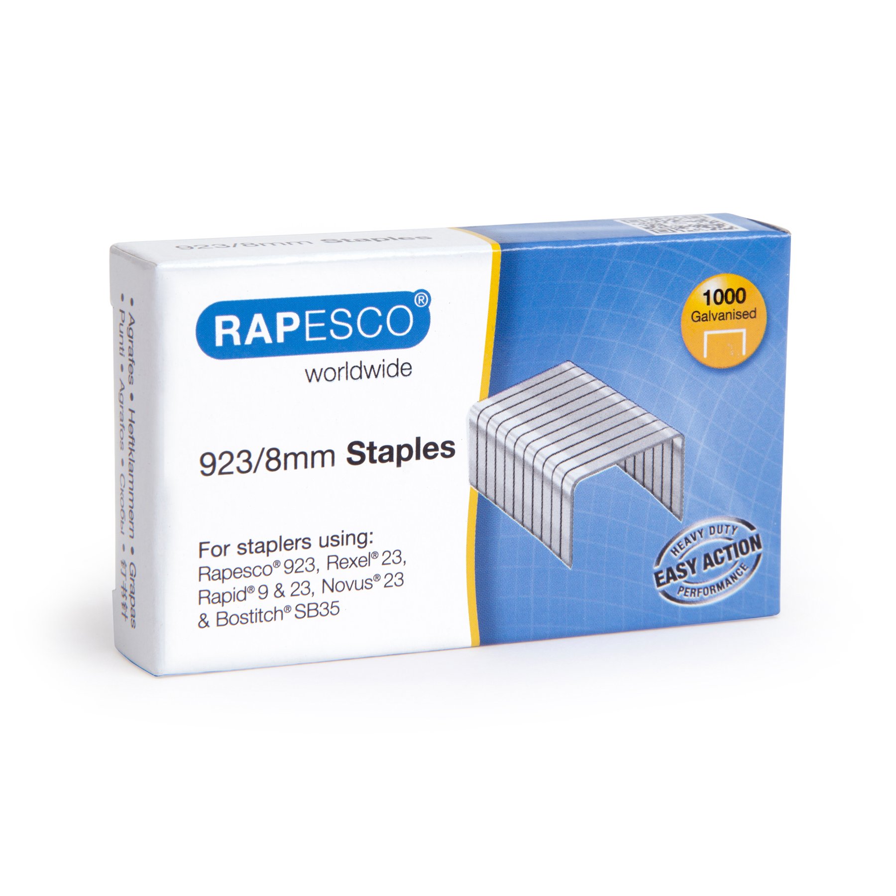 Rapesco Staples, size 23/8 mm, 1 000 pcs