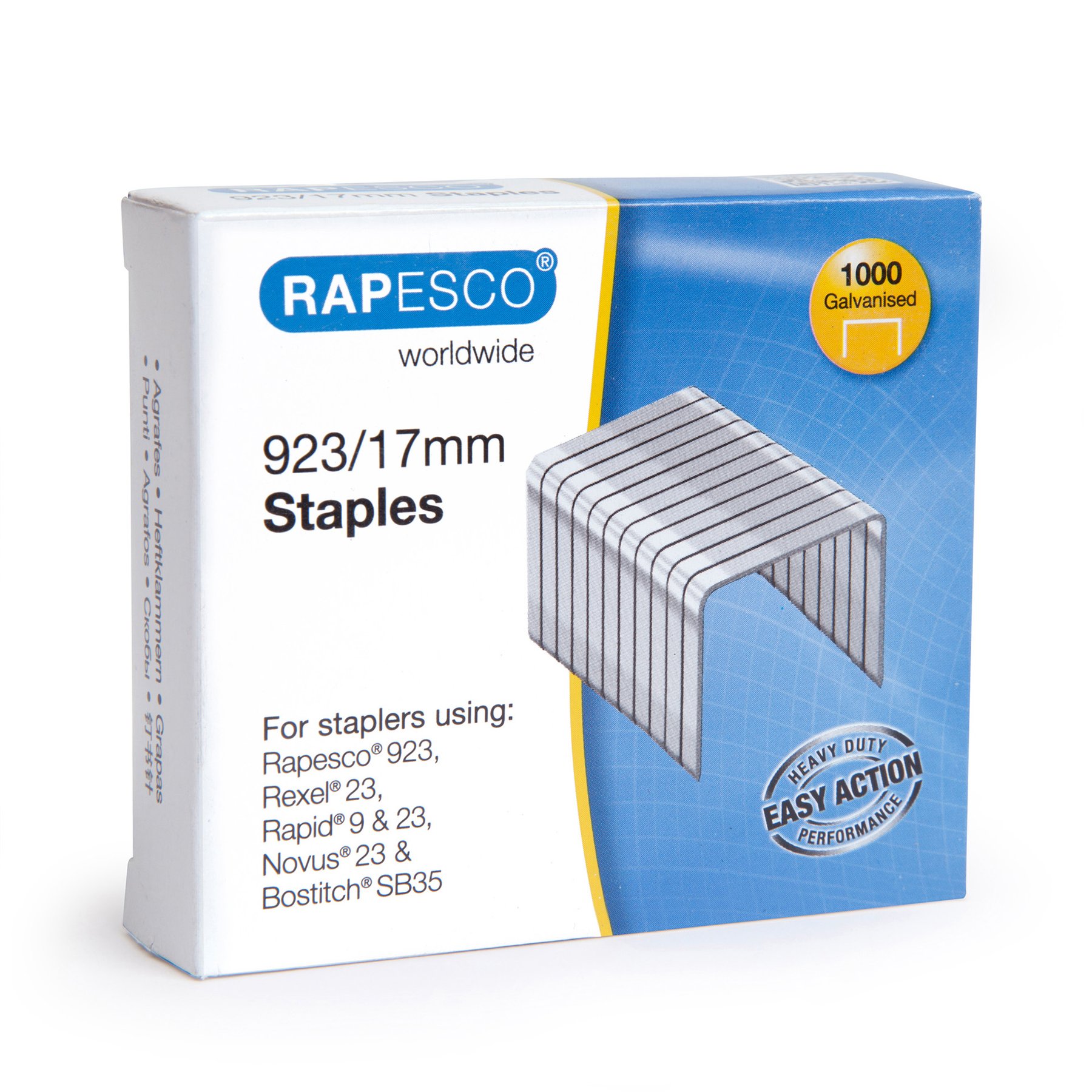 Rapesco Staples 23/17 mm, 1000 pcs