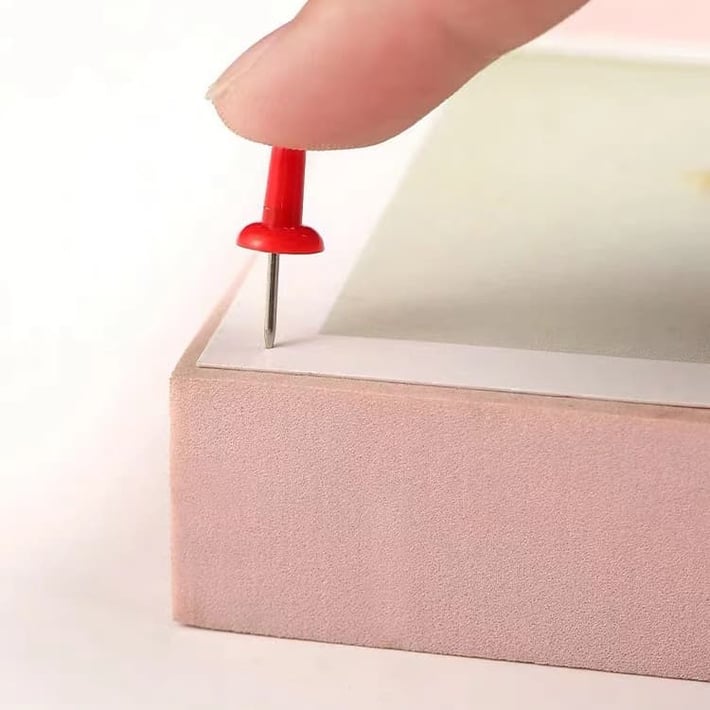 Foska Push pins, 25 mm, 200 pcs, assorted, in jar