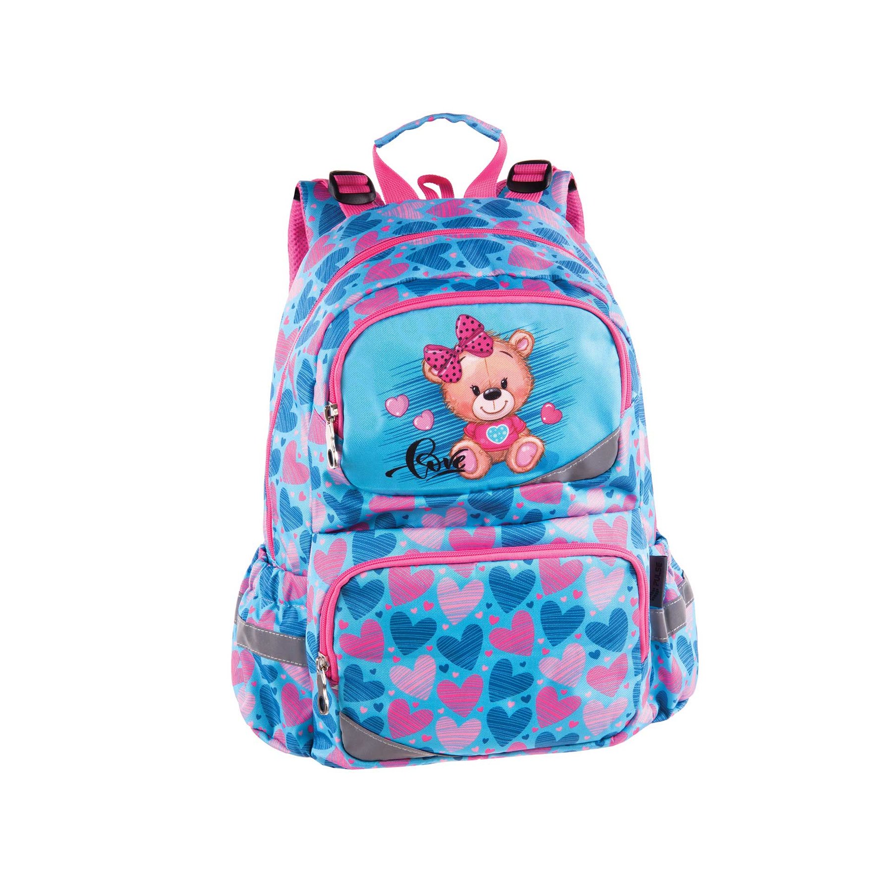 Pulse Backpack Anatomic Teddy, blue-pink