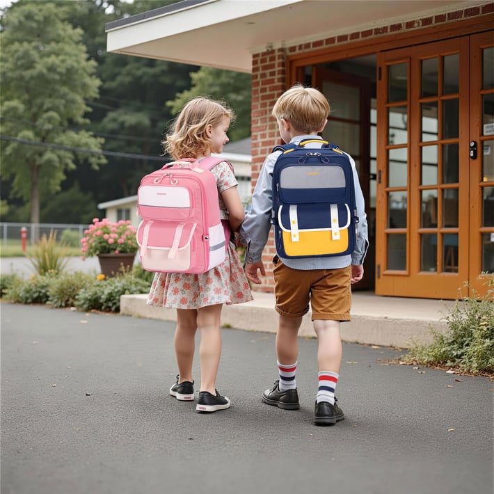 Раница Kingsons Ergo Junior, ученическа, розова