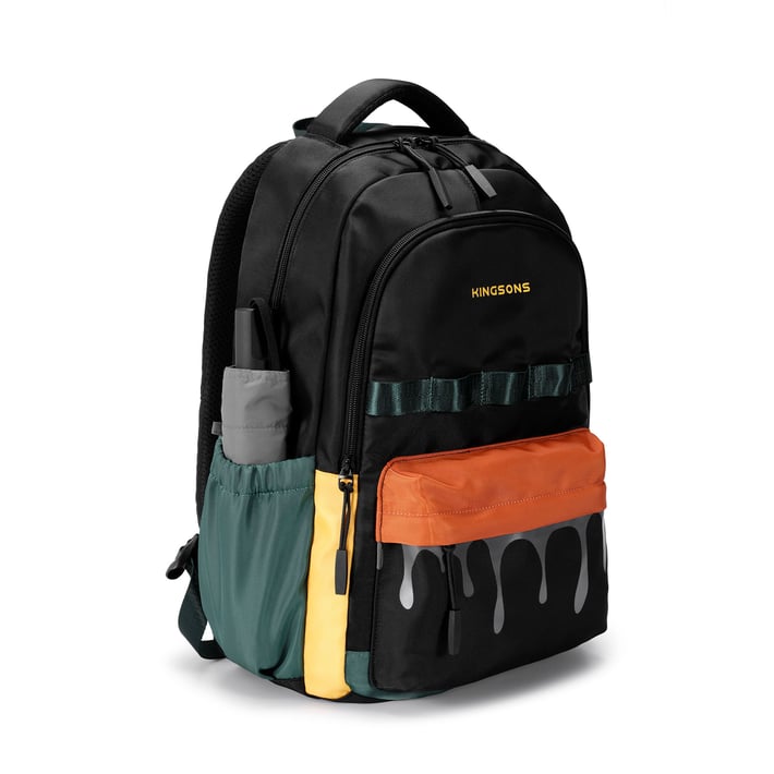 Раница Kingsons Flow, ученическа, черна