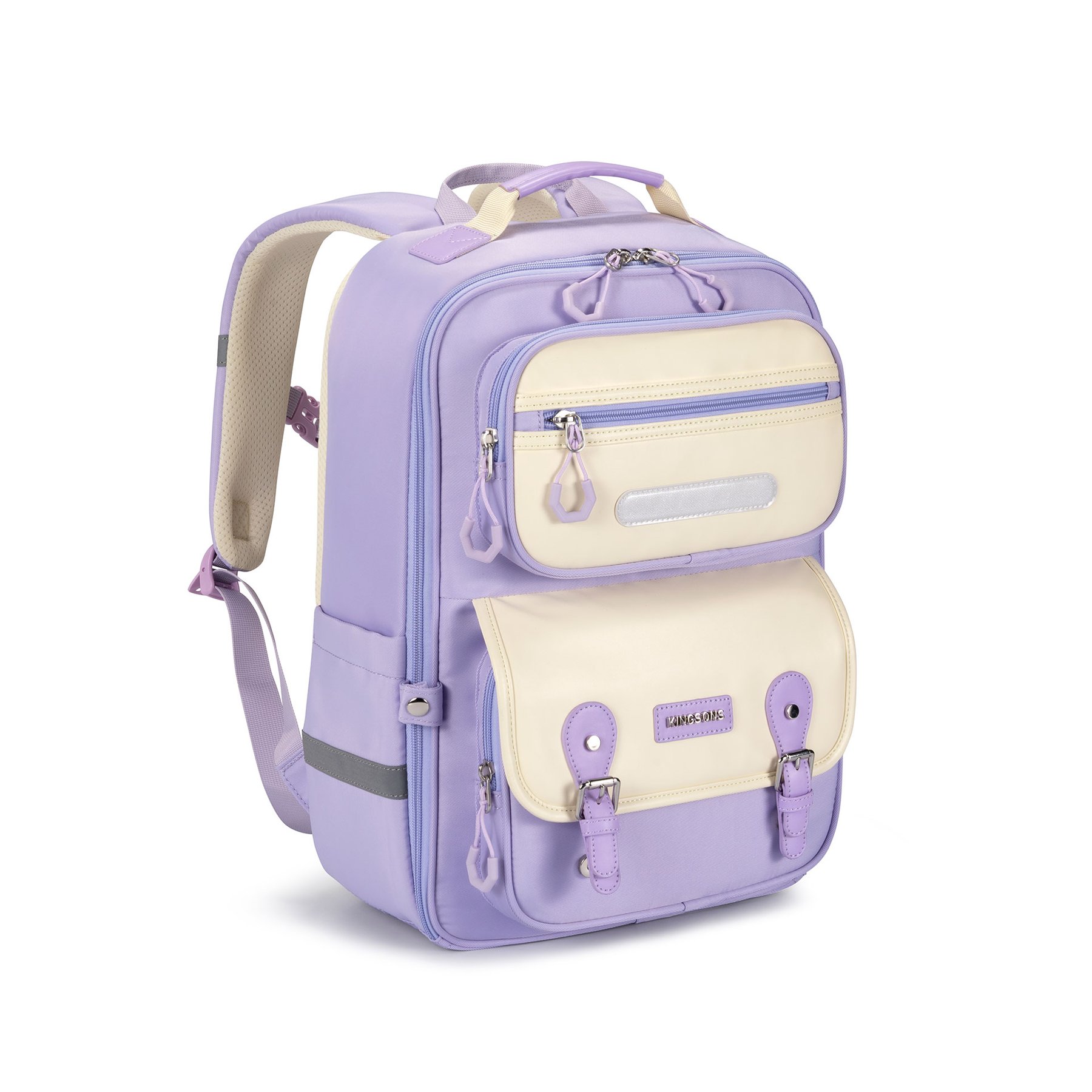 Kingsons Safeback Junior School Backpack, purple