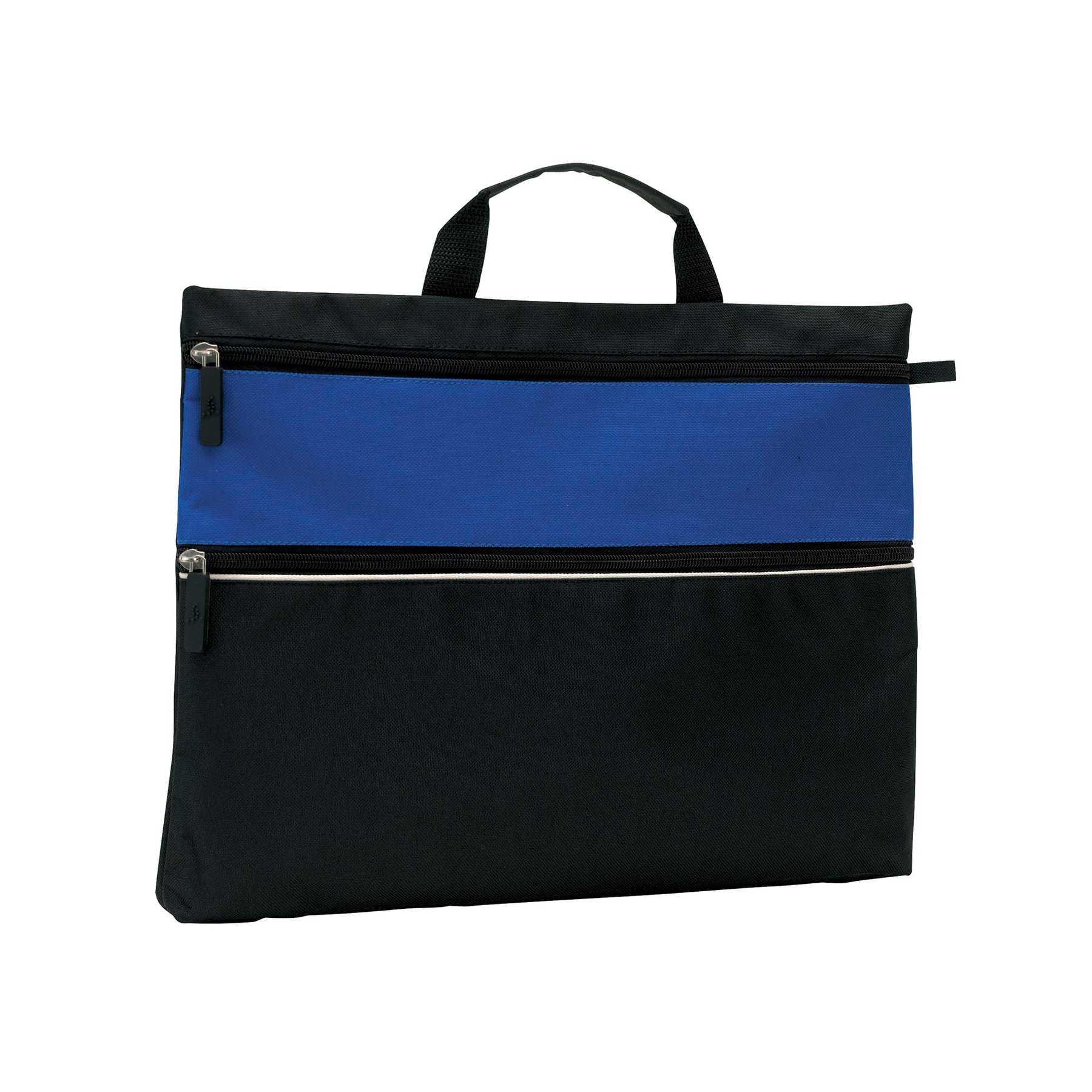 TOPS Document Bag File, with 2 zips, blue