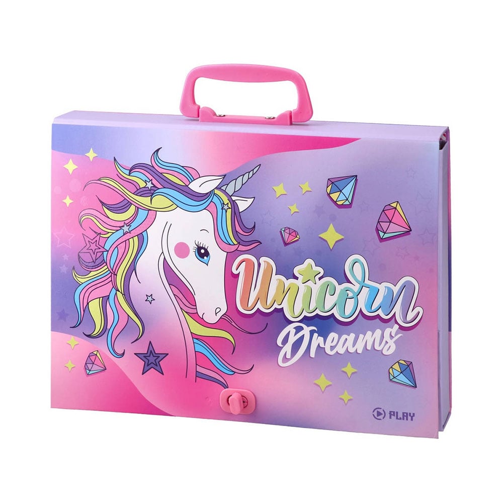 Play Academy Document Bag, with handle, unicorn, A4