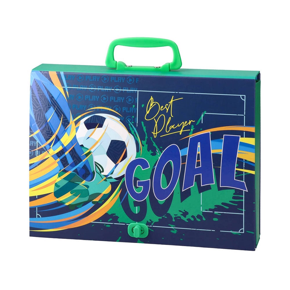 Play Academy Document Bag, with handle, football, A4