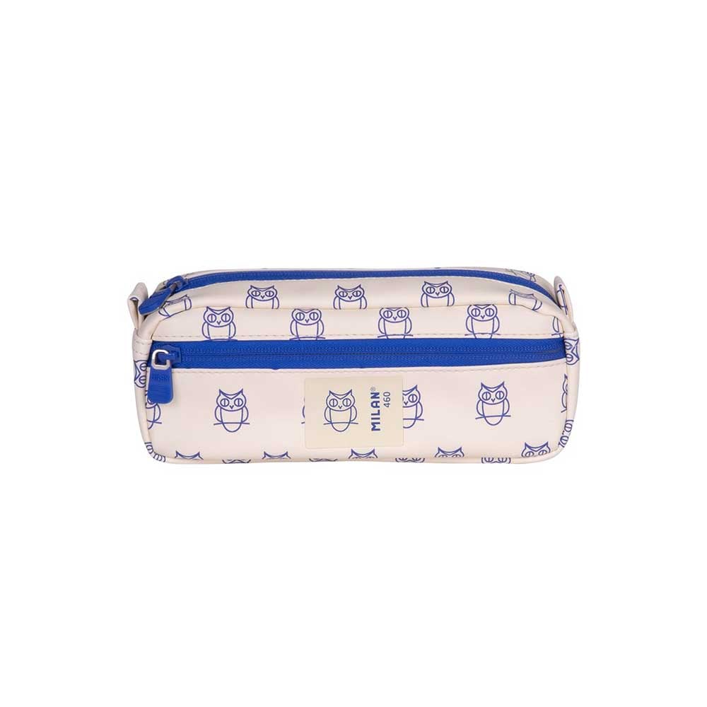 Milan Pencil case 460, with 2 zippers, beige