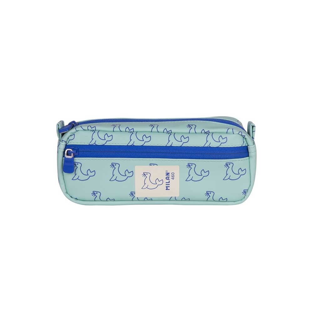 Milan Pencil case 460, with 2 zippers, light green