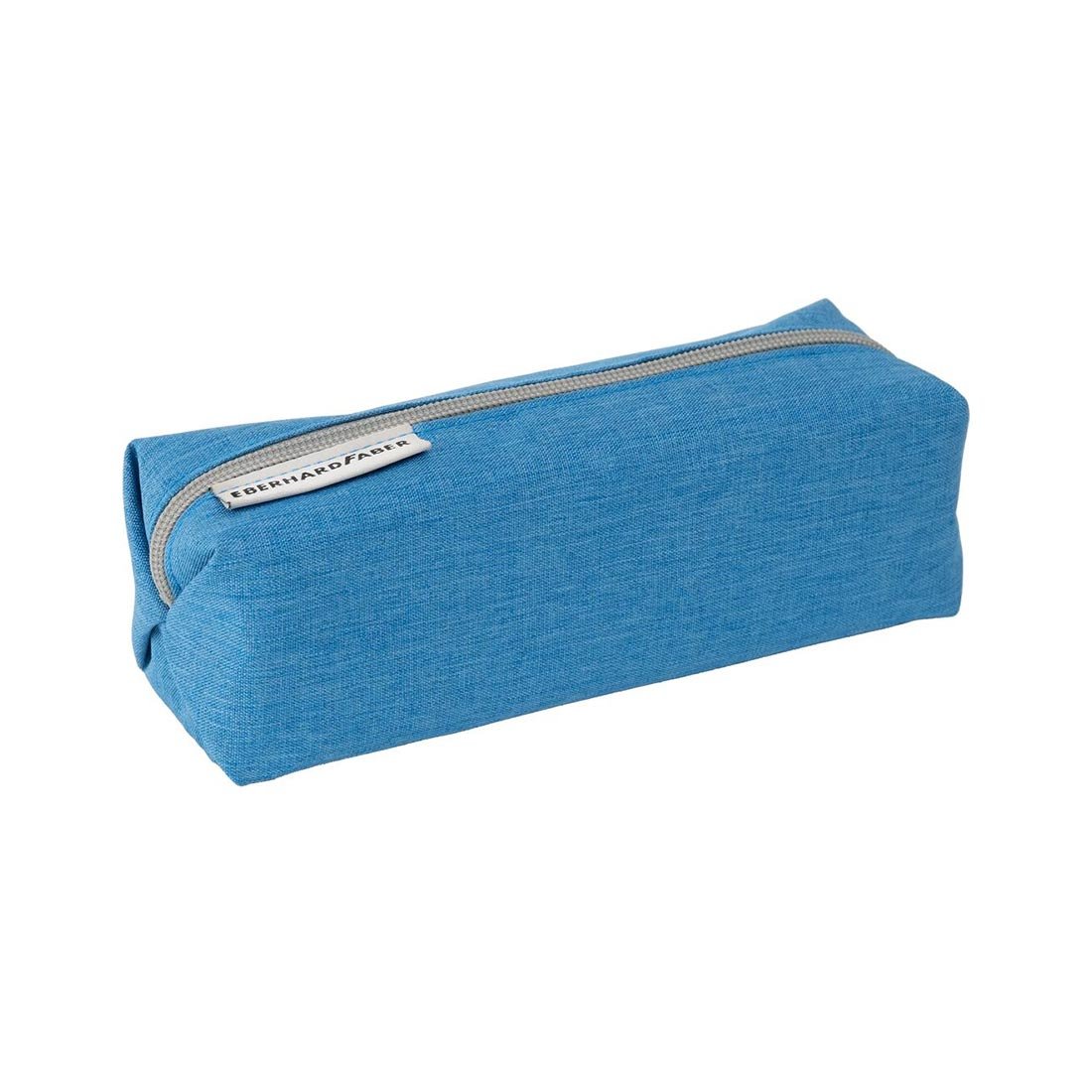 Eberhard Faber Pencil case, single compartment, blue, empty