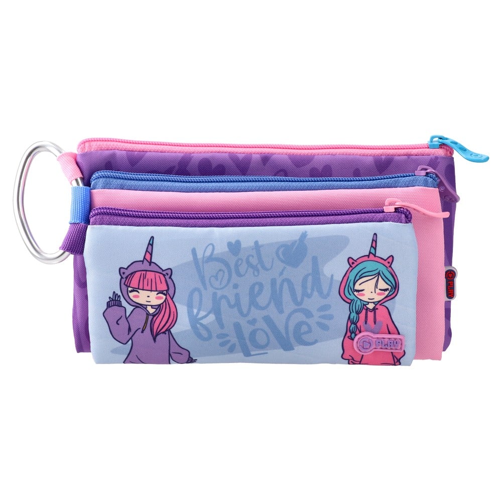 Statovac XL3 Pencil Case – Best Friend, three zippers