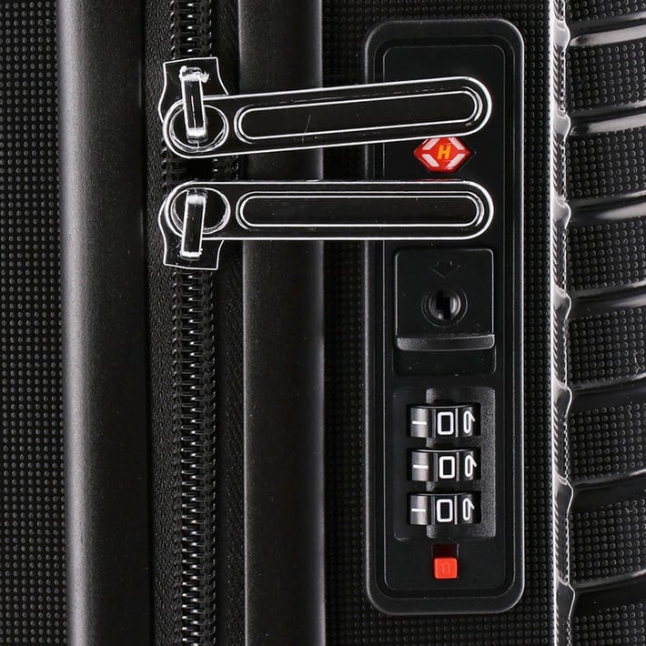 Куфар Empire Ibiza, PP, черен, 3 броя