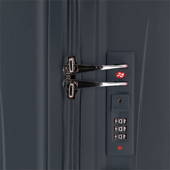 Empire Genova Suitcase, PP, Black, 3 Pieces