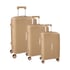 EMPIRE GENOVA SET OF 3 SUITCASES LIGHT BROWN