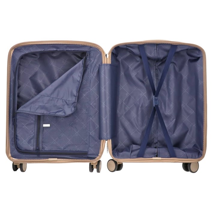 EMPIRE GENOVA SET OF 3 SUITCASES LIGHT BROWN