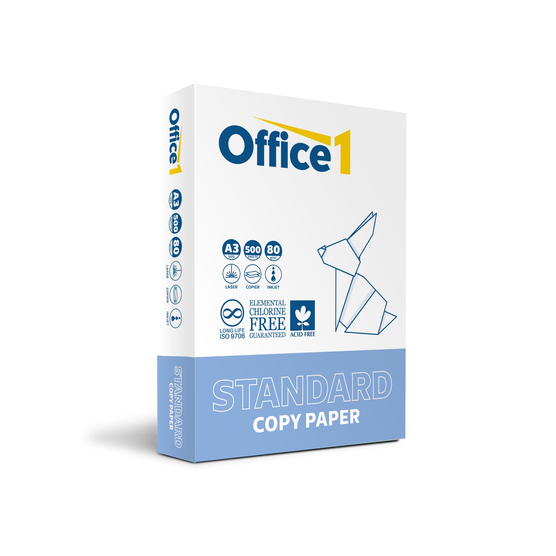 Office 1 Copy paper Standard, A3, 80 g/m2, 500 sheets