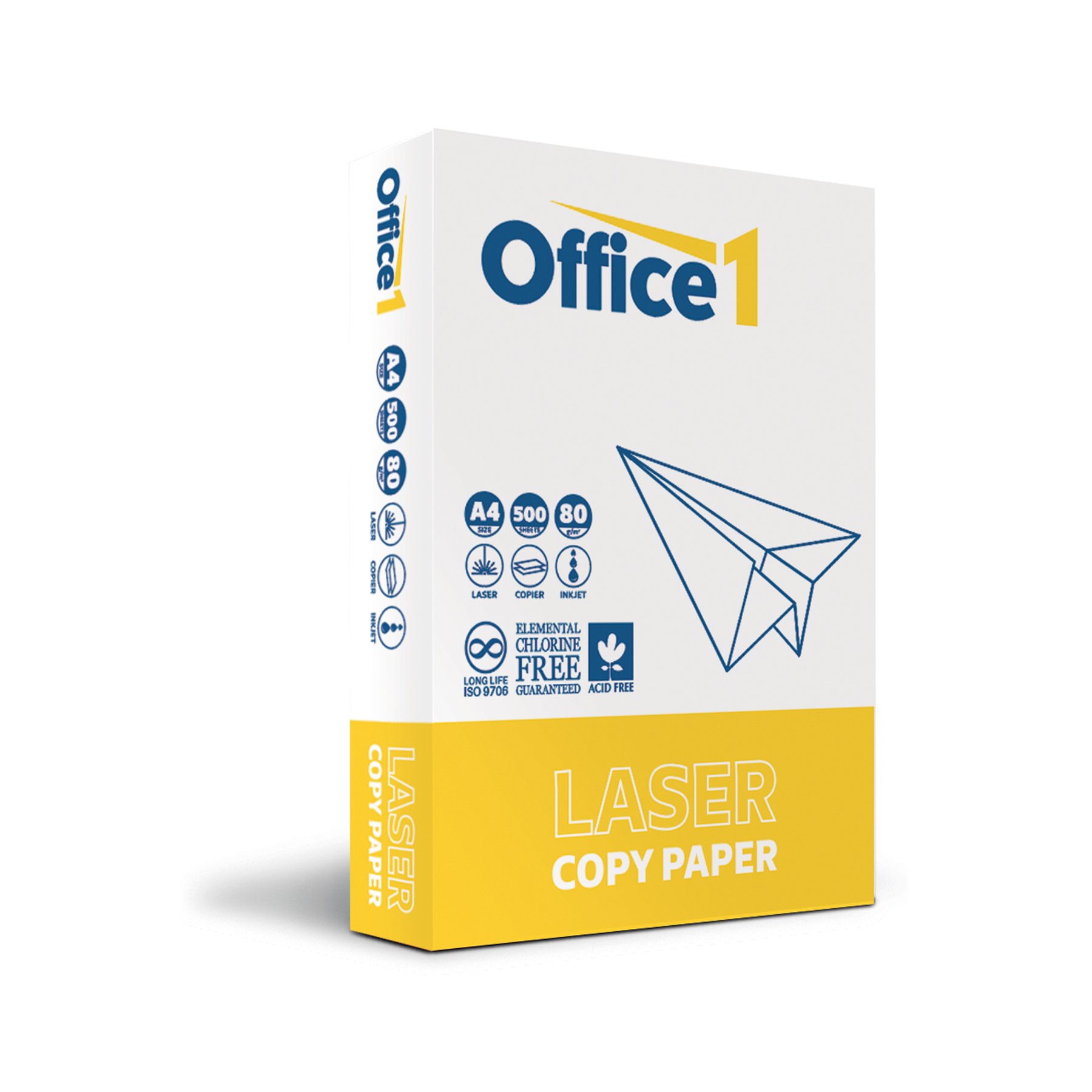 Office 1 Copy Paper Laser Copy, A4, 80 g/m2, 500 sheets