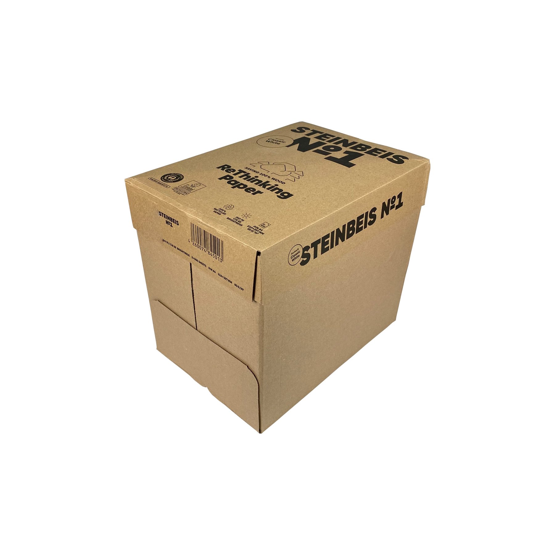 Steinbeis Copy Paper N1, CIE 55, 100% recycled, A4, 80 g/m2, 500 sheets, 5 packs