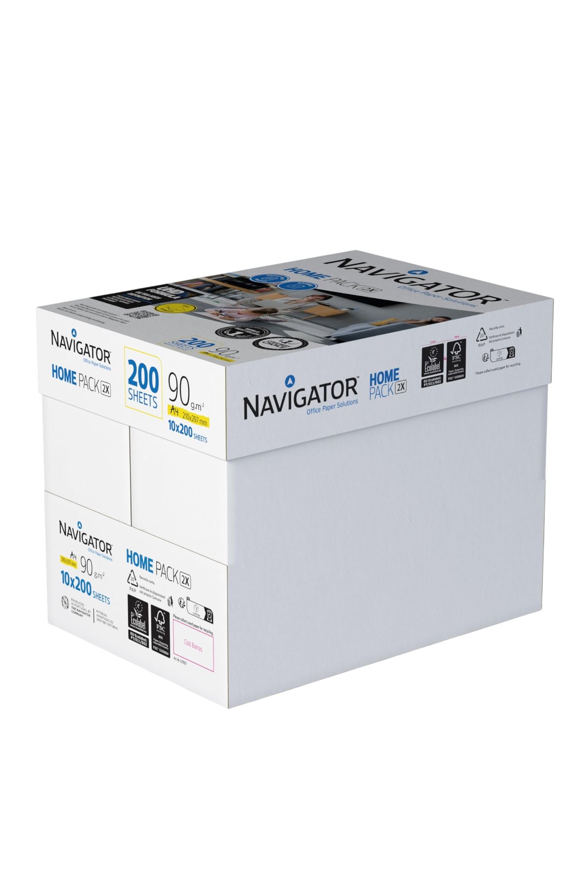 Navigator Copy Paper Expression Home Pack, A4, 90 g/m2, 200 sheets, 10 packs