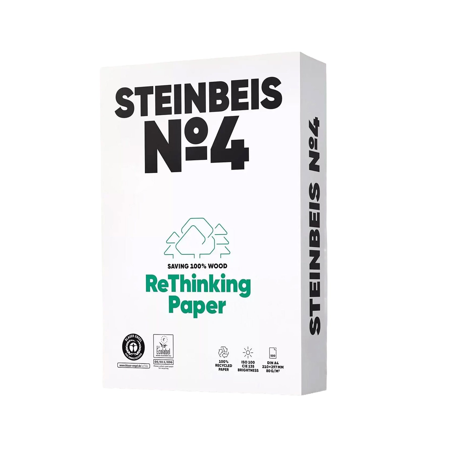 Steinbeis Copy paper N4, CIE 135, 100% recycled, A4, 80 g/m?, 500 sheets