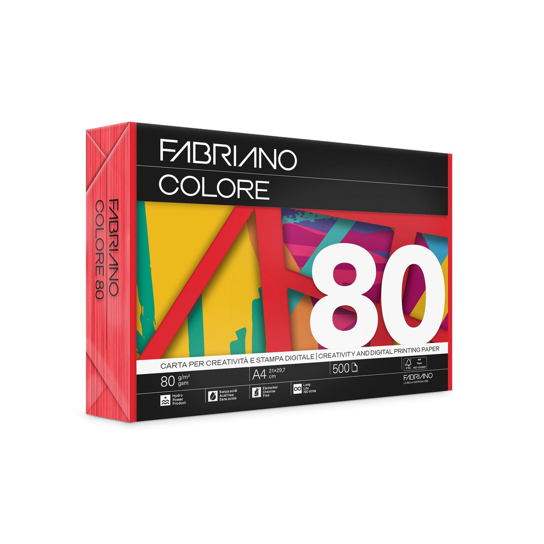 Fabriano Copy paper Colore, A4, 80 g/m?, red, 500 sheets