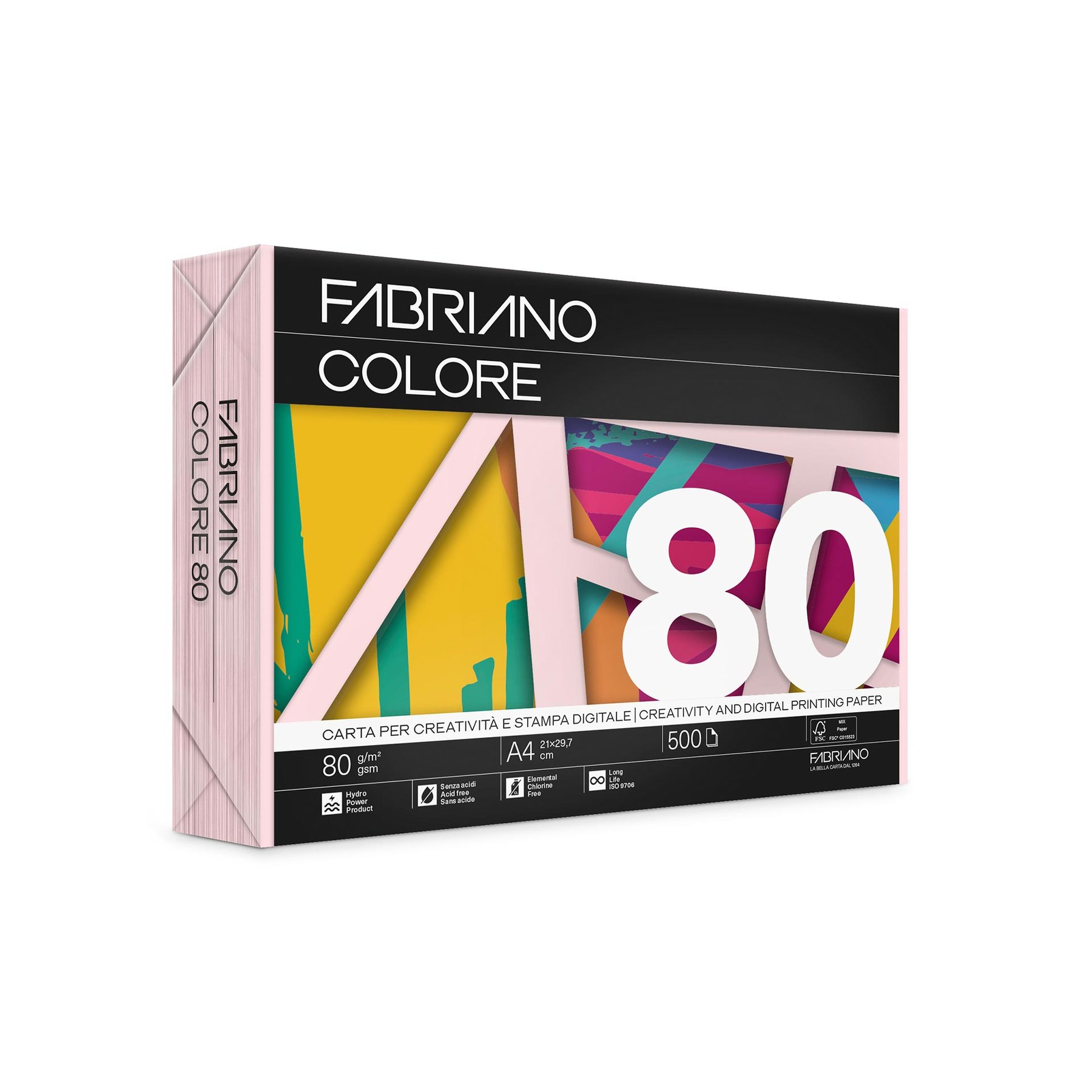 Fabriano Copy paper Colore, A4, 80 g/m?, light pink, 500 sheets