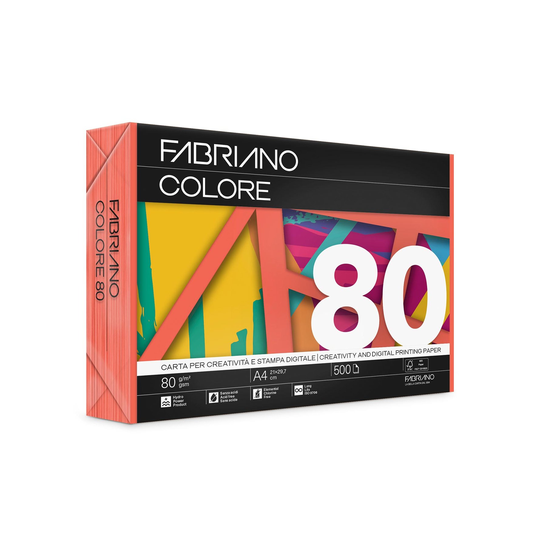 Fabriano Copy paper Colore, A4, 80 g/m?, orange, 500 sheets
