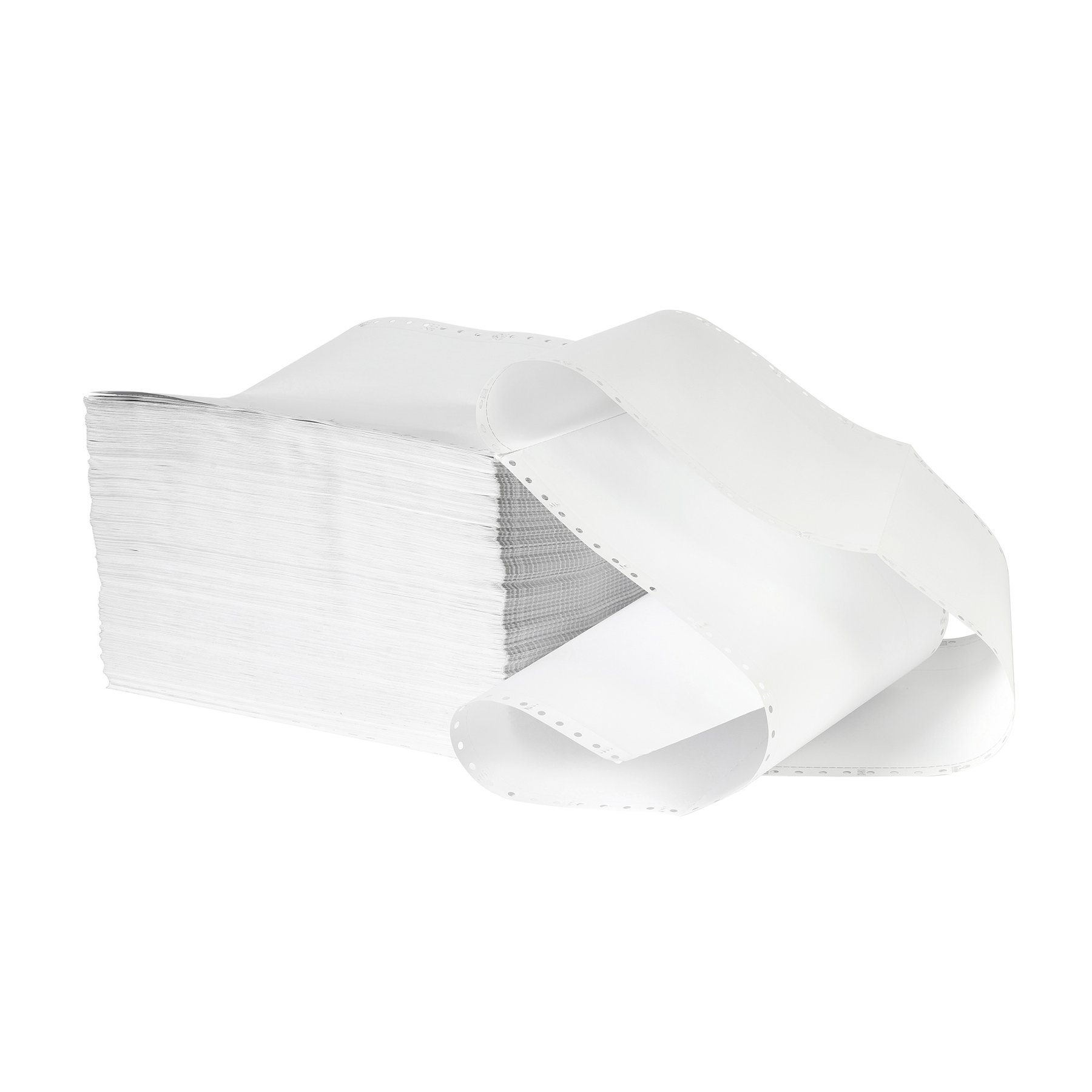 Continuous printer paper, 240 mm, 12'', 2-ply, white