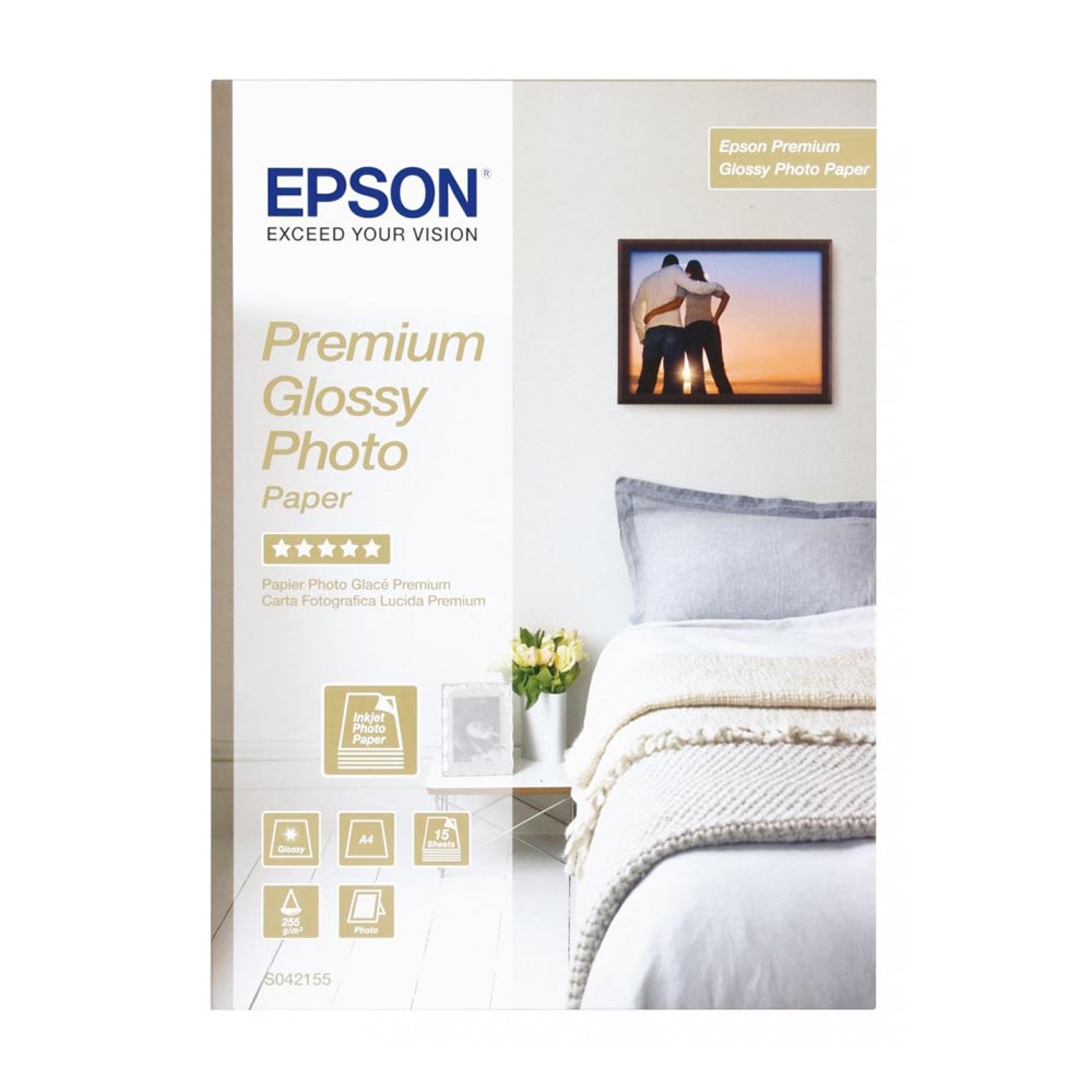 Epson Photo Paper Premium Glossy S042155, A4, 255 g/m2, 15 sheets