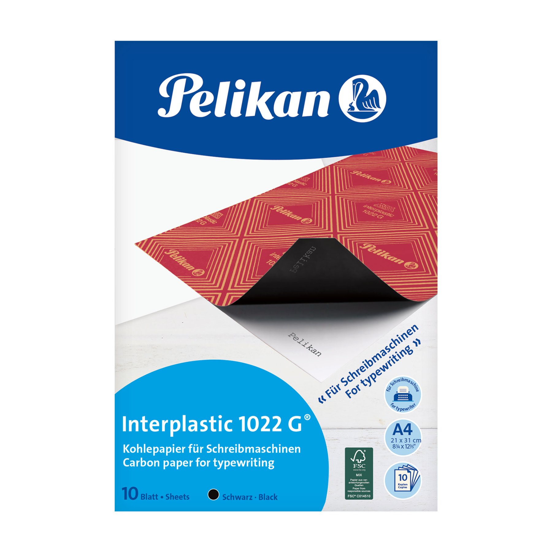 Pelikan Carbon paper for typewriting, A4, 10 sheets