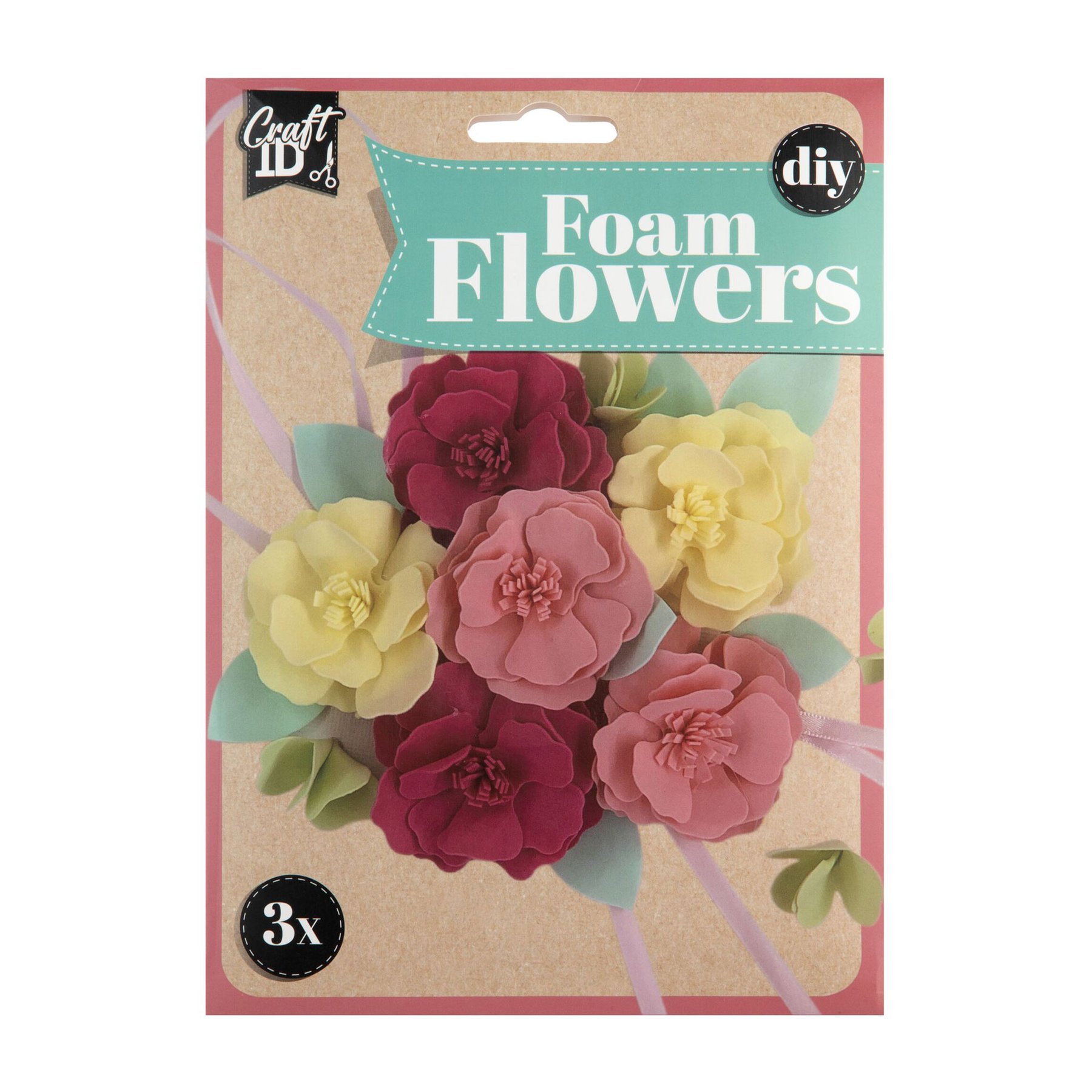 Craft ID Make your own foam paper flowers, pink