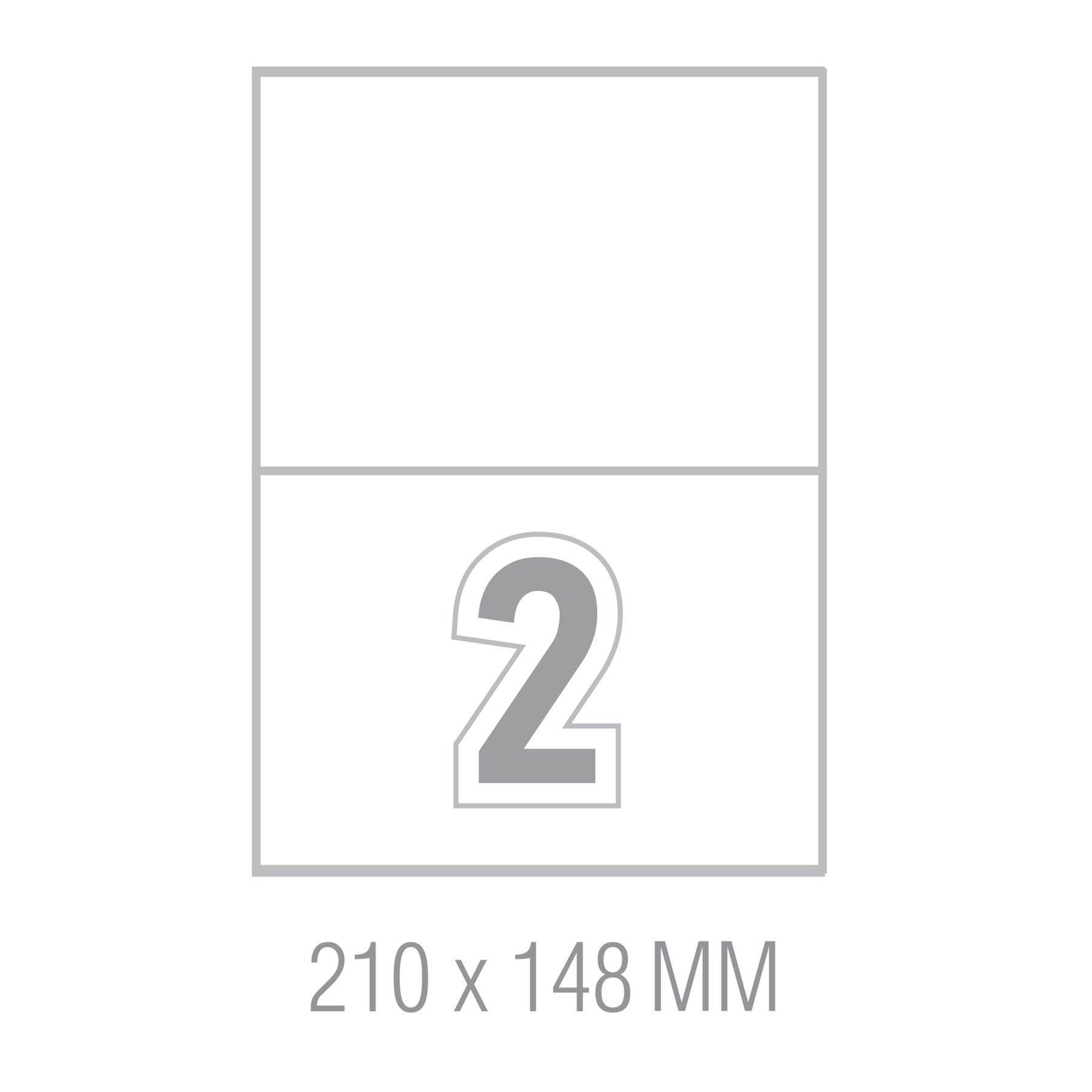 Office 1 Self-adhesive labels, A4, 210 x 148 mm, square corners, 100 sheets