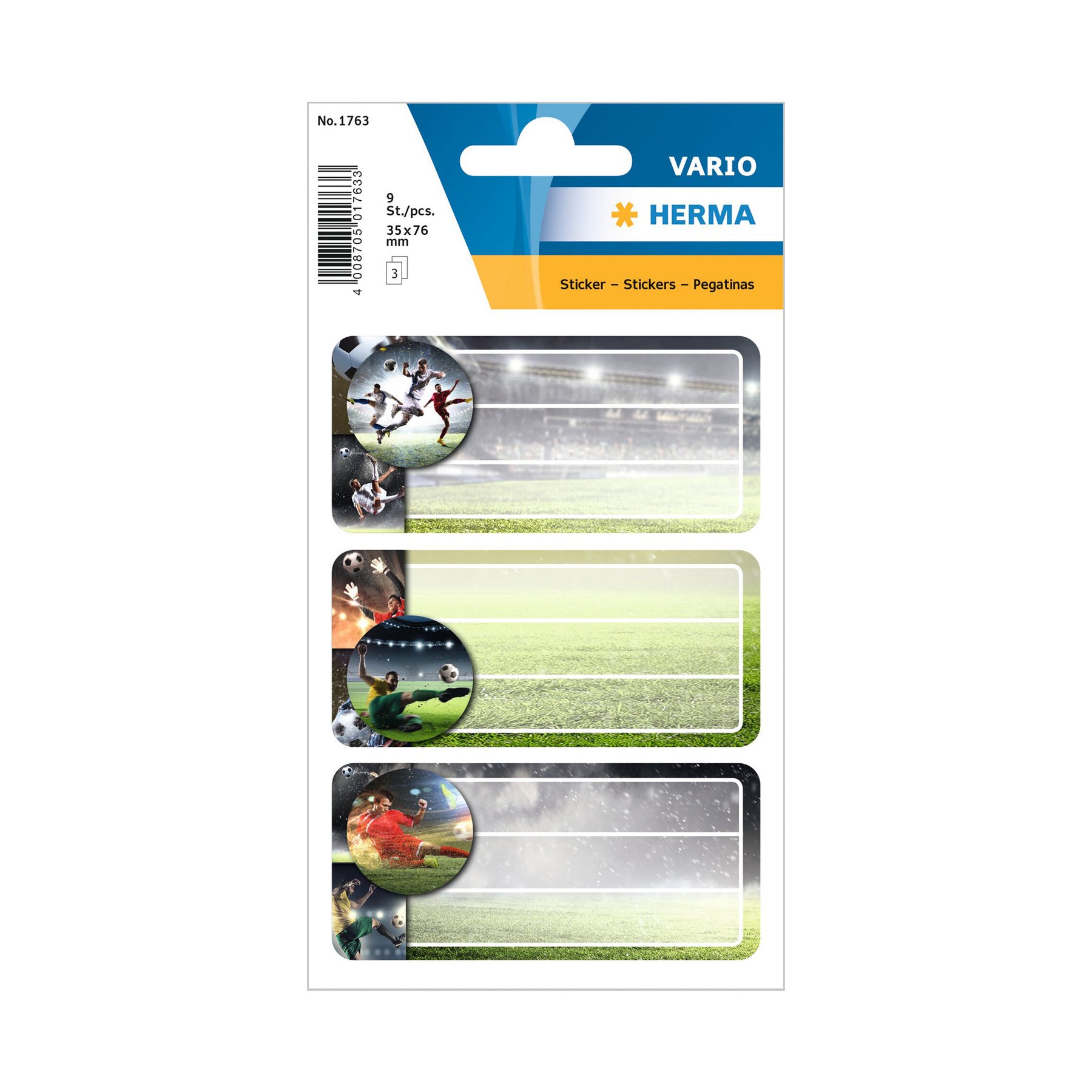 Herma Self-Adhesive Labels Football, School, 9 pcs