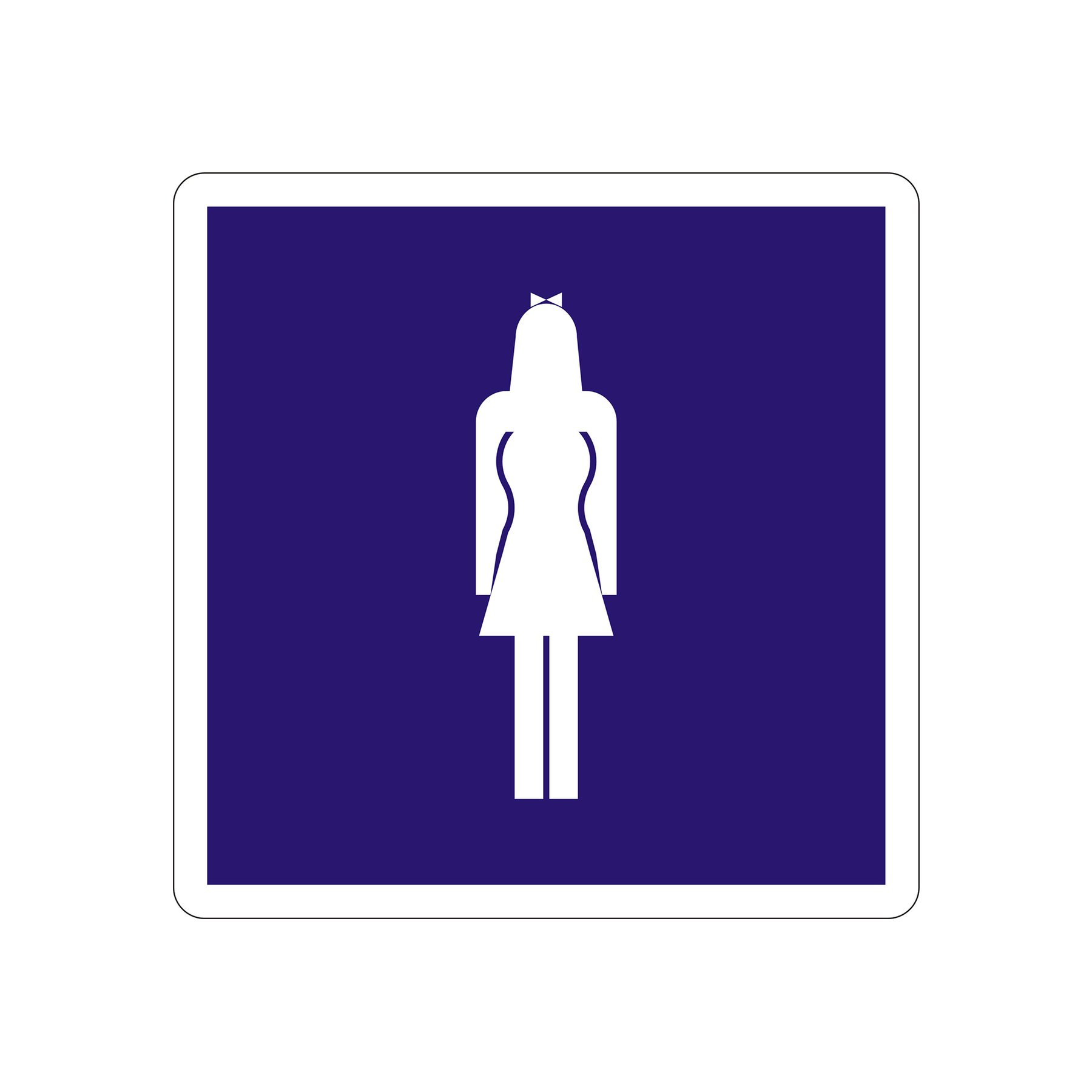 Office 1 Self-Adhesive Label, pictogram “Women”