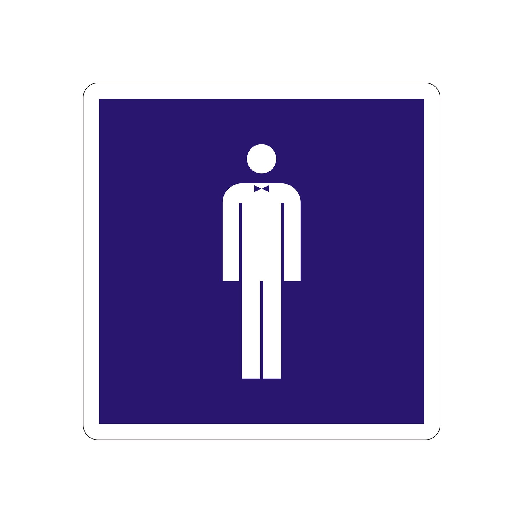 Office 1 Self-adhesive label, pictogram “Men”