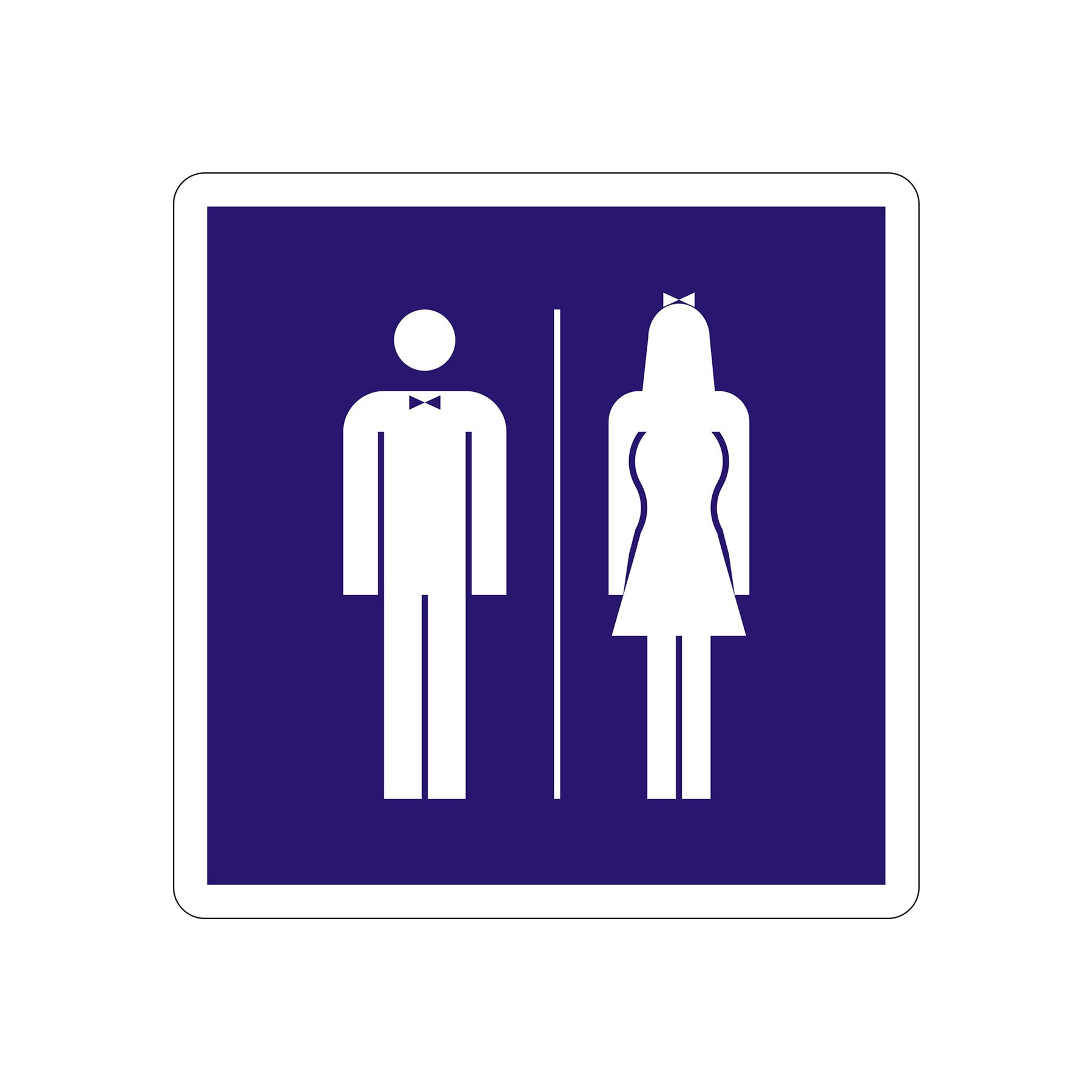 Office 1 Self-adhesive label, pictogram “Men/Women”