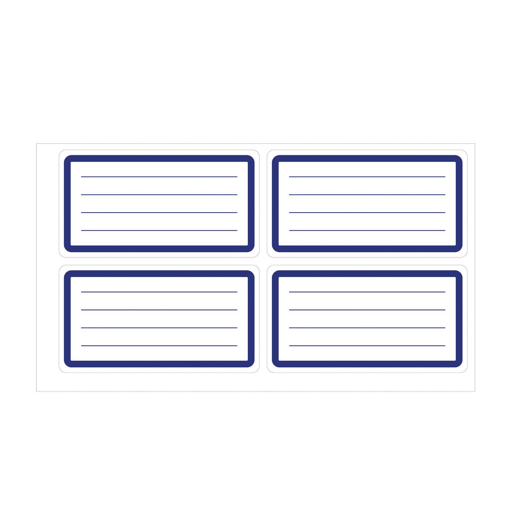 Top Office Self-Adhesive School Labels, white, 40 pieces
