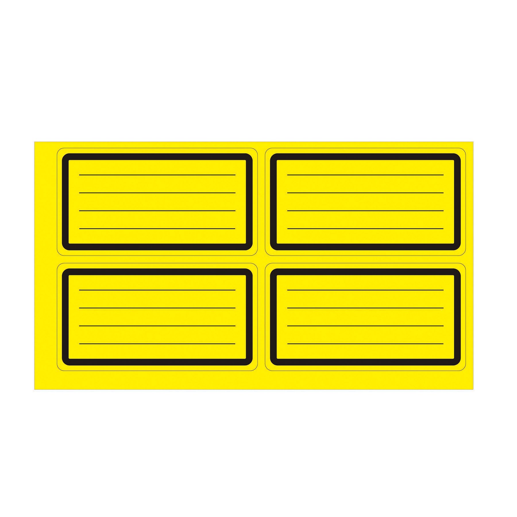 Top Office Self-Adhesive Labels, school, yellow, 40 pieces