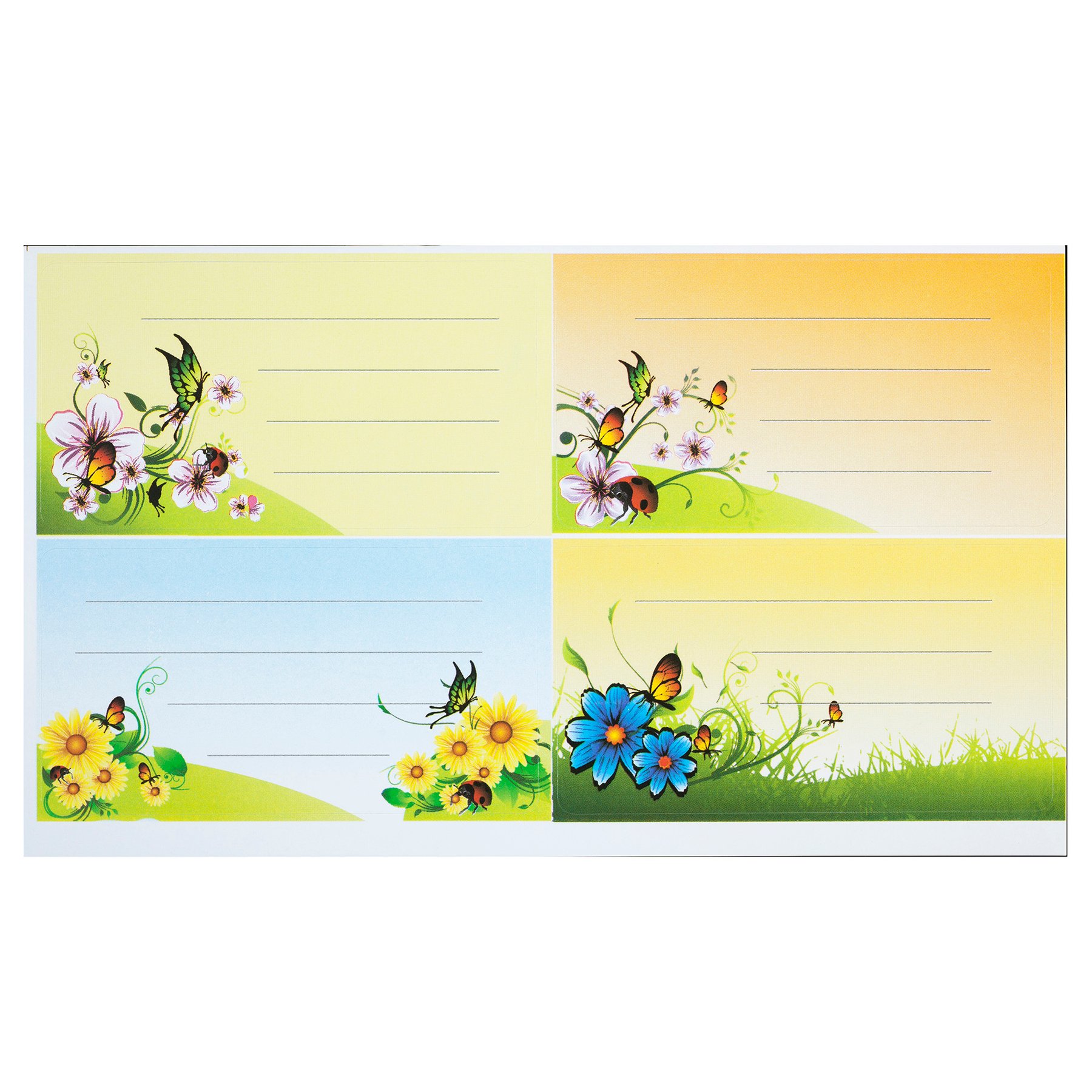 Top Office Self-Adhesive Labels, School, Flowers, 40 pcs