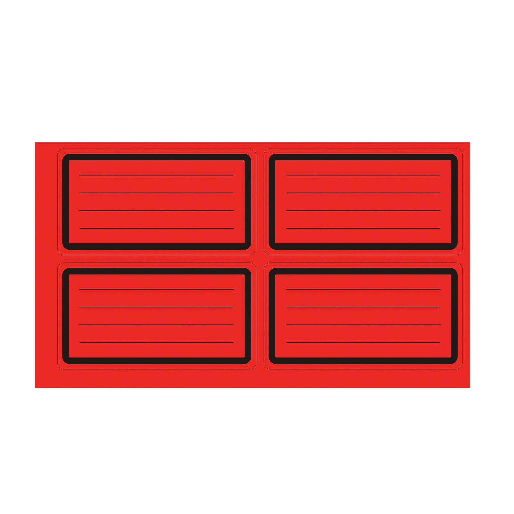 Top Office Self-adhesive labels, school, red, 40 pcs