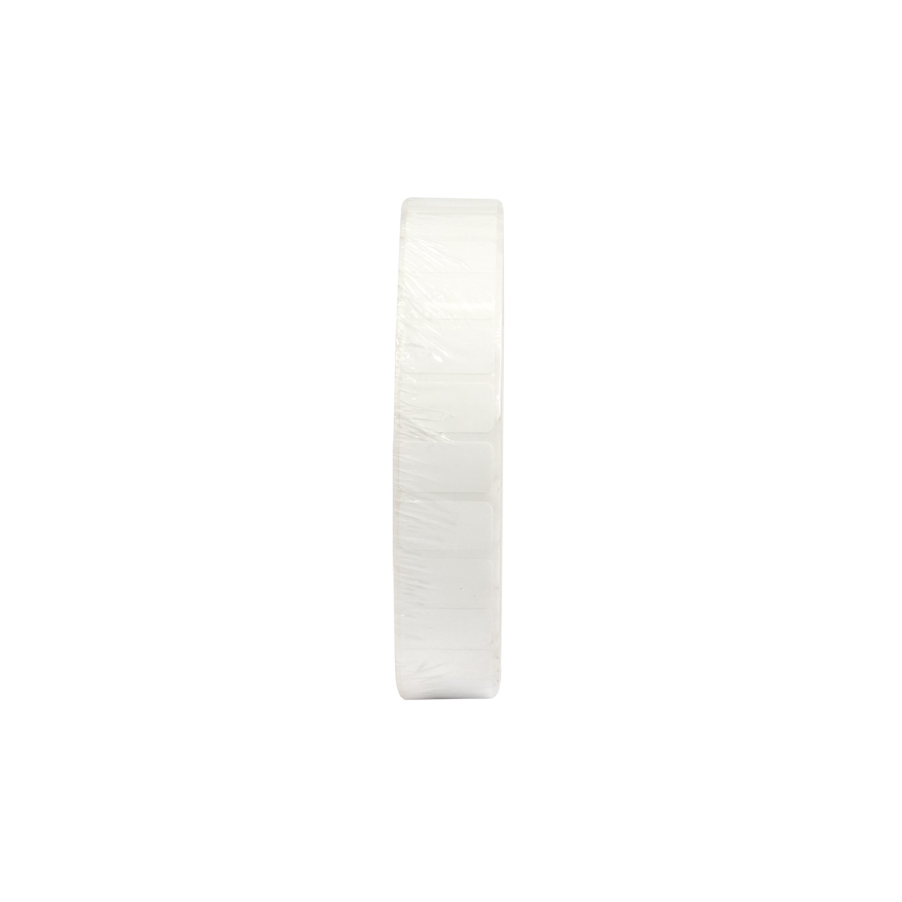 Self-adhesive labels, 22 x 12 mm, roll 40 mm, polyethylene, glossy, white, 5000 pieces
