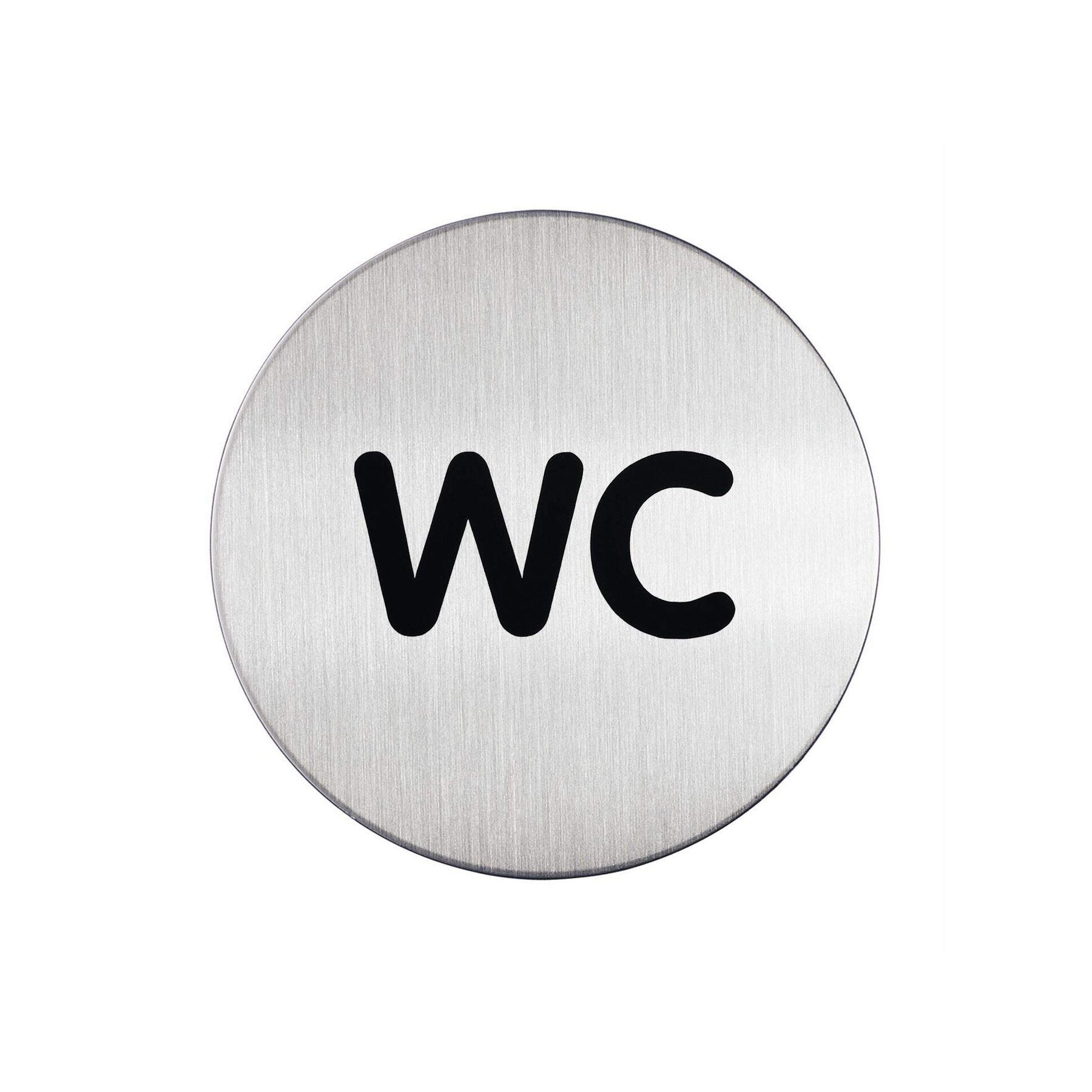 Durable Pictogram - WC, aluminum, diameter 83 mm