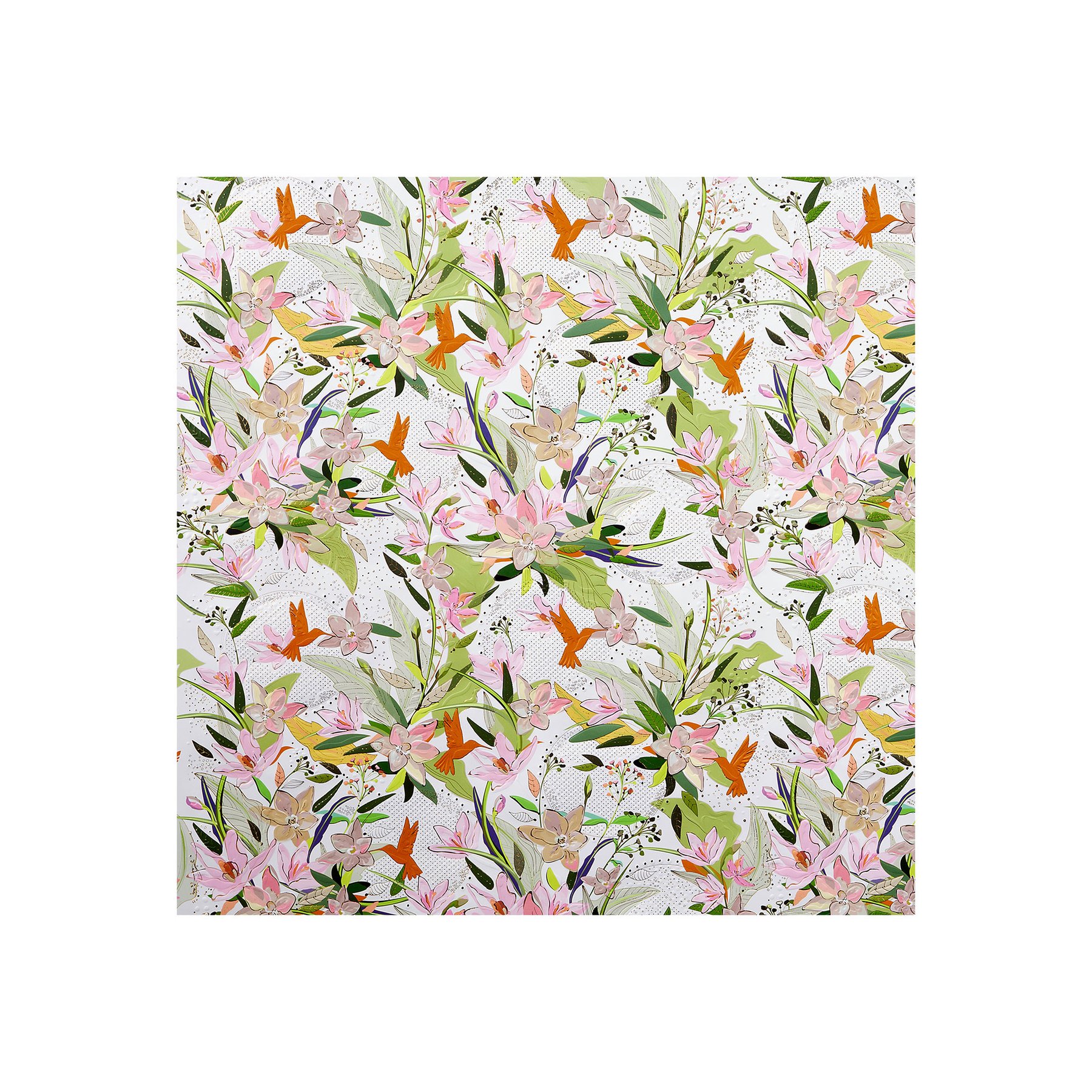 Goldbuch Wrapping paper - Lilies, 50 x 70 cm, white