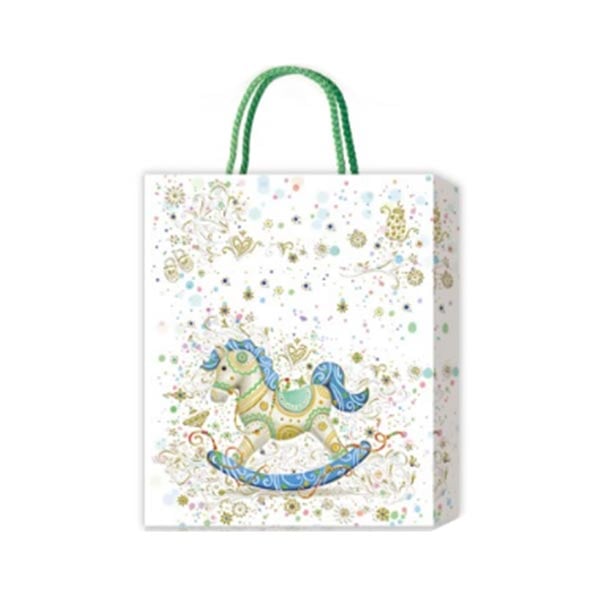 Gift Bag, rocking horse, for baby, 31 x 42 x 12 cm