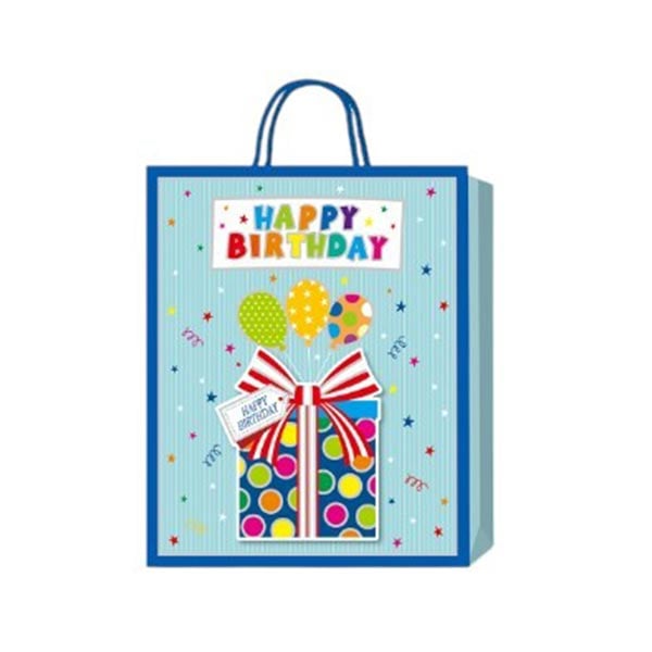Gift bag Happy Birthday, present, 3D, 26 x 32 x 10 cm